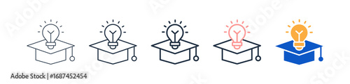 Creativity different style icons set vector illustration. 