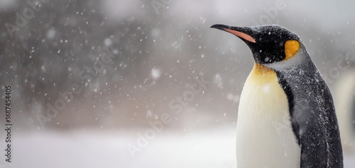 Wallpaper Mural The Majestic Emperor Penguin in a Snowy Winter Landscape Torontodigital.ca
