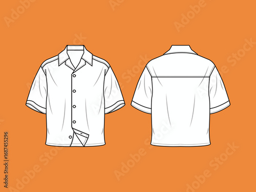 technical drawing hand shirt formal fashion business flat apparel sketch garment template clothing