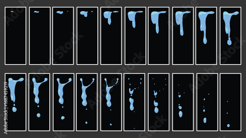 Water Drop Animation | Frame by Frame Vector Sequence