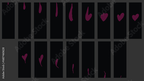 Melting Heart Animation | Frame by Frame Vector Sequence