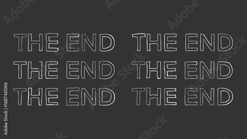 The End Text Animation | Frame by Frame Vector Sequence