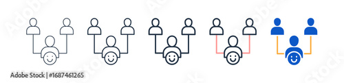 Social Life different style icons set vector illustration. 