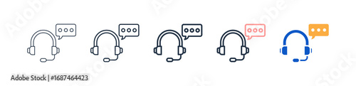 Call Center different style icons set vector illustration. 