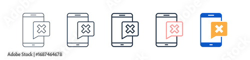 Error different style icons set vector illustration. 