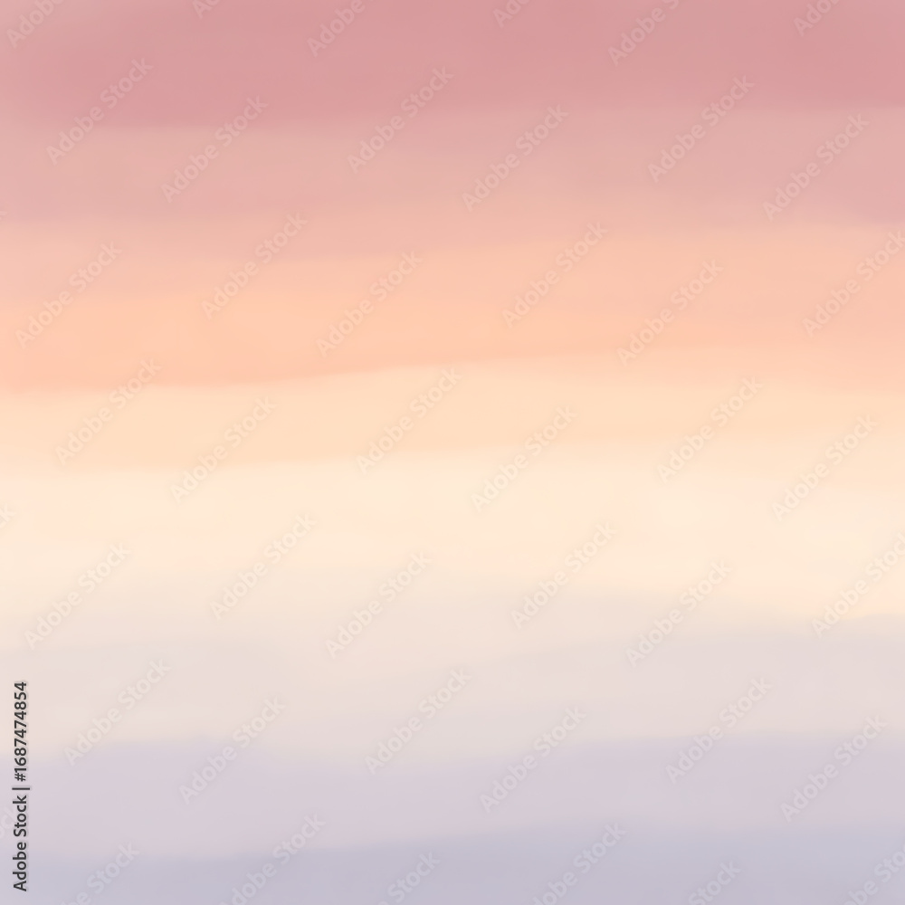 Obraz premium Soft Watercolor Gradient Blending Pink, Orange, and Blue Hues