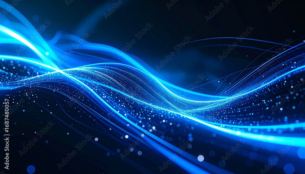 Obraz premium Abstract blue wave design