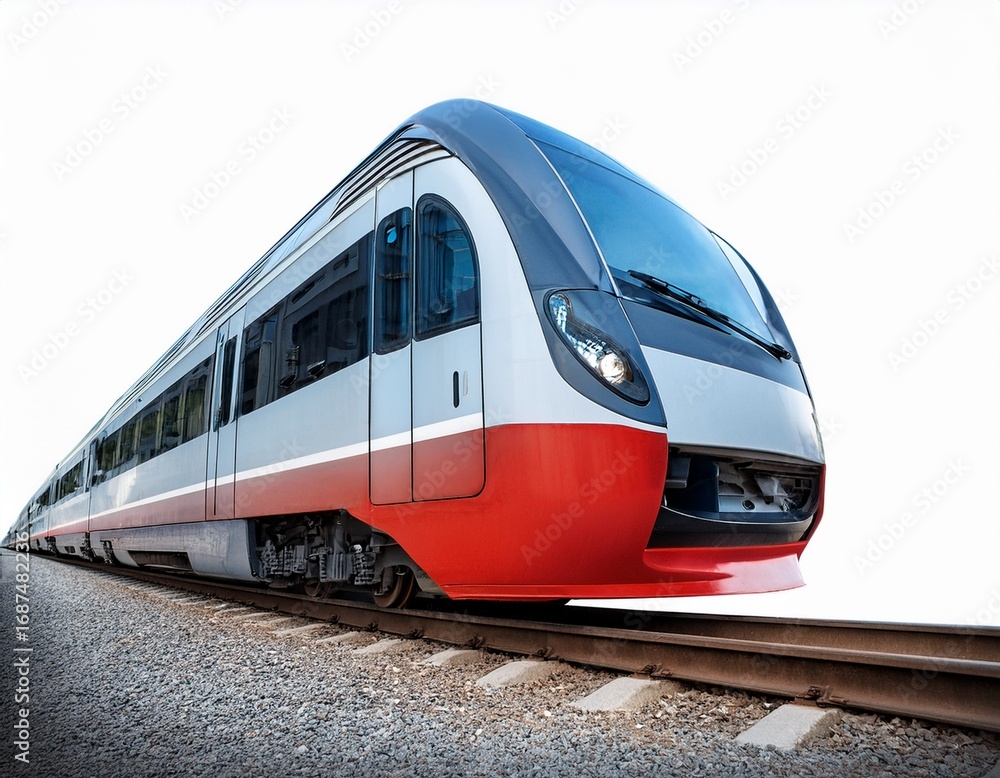 Naklejka premium modern train representing urban transportation public transit system isolated