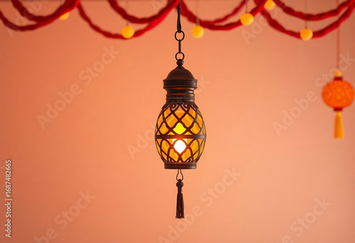 Vector Deepavali Diwali Cute Hanging Lamp