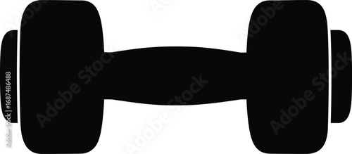 Scalable vector dumbbell illustration icon for fitness and sports graphic design projects