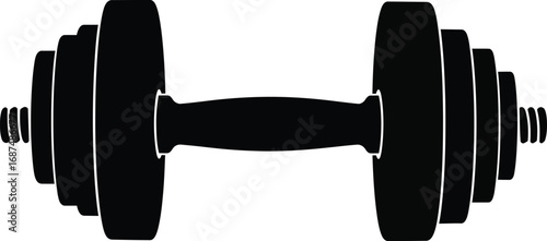 Dumbbell vector illustration scalable eps graphic for fitness and strength training