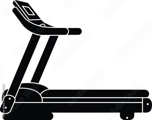 Scalable vector illustration of a treadmill machine for fitness and exercise graphics