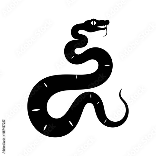 Serpentine elegance: striking snake design, perfect for nature, fashion, or mystical themes