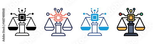 Ethics Icon Set Multiple Style Collection