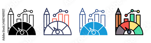 Performance Analytics Icon Set Multiple Style Collection