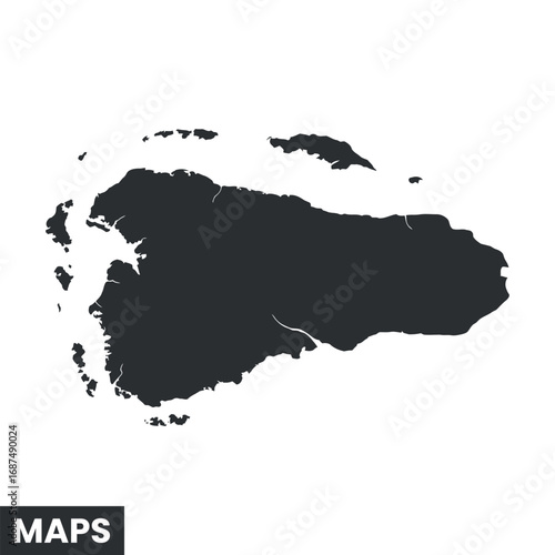 Detailed Vector Map of Singapore with Accurate Borders and Geographical Features Depicted in High Resolution