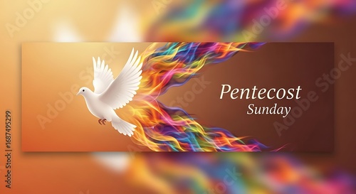 Pentecost Sunday Holy Spirit Dove and Flames.