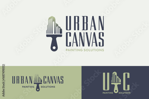 Urban Canvas Logo Design Vector