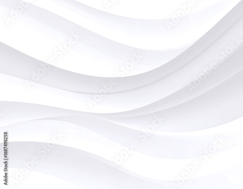 Wallpaper Mural Abstract white wavy curves Torontodigital.ca