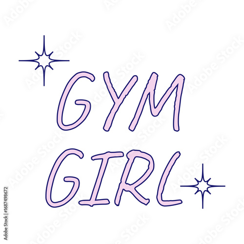Vector Illustration of Fitness Woman in Gym Workout Pose