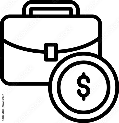 Business Suitcase  Icon Set Multiple Style Collection