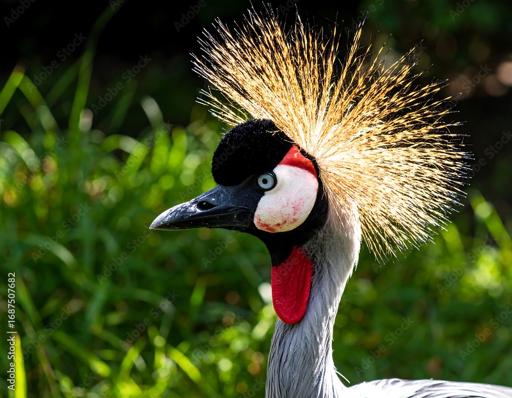 Fototapeta premium Close-up of a crane's head and neck