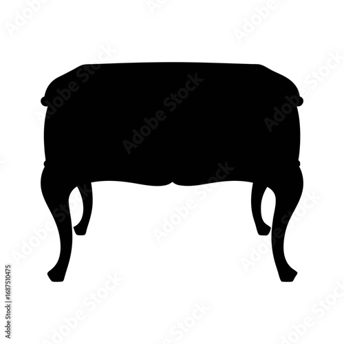 Antique black wood nightstand silhouette vintage furniture bedroom table bedside cabinet design element