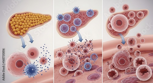 Pathogenesis of Type 1 Diabetes Mellitus Showing Autoimmune Destruction of Pancreatic Beta Cells and Insulin Deficiency Leading to Hyperglycemia
