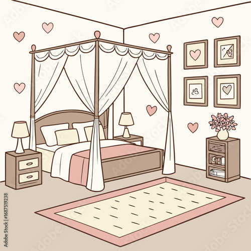 bedroom interior with bed