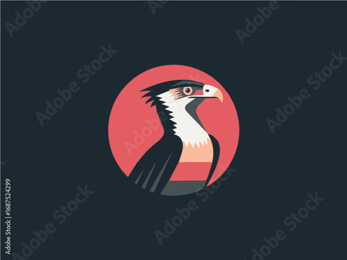 Majestic falcon emblem conveys strength and precision for modern brands seeking powerful identity