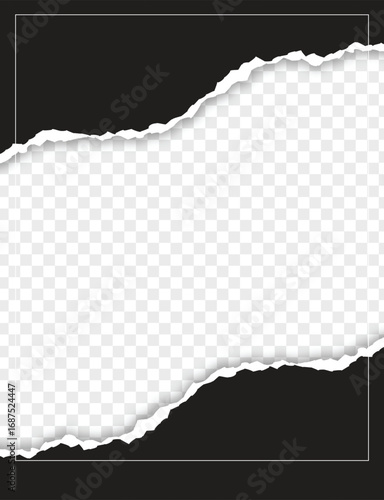 torn paper with space
