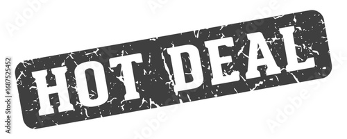 hot deal rectangular sign. hot deal stamp