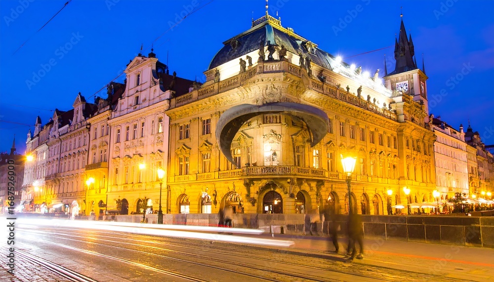 Naklejka premium Prague Old Town at Night