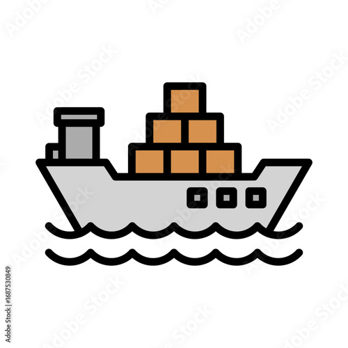 Shipping Icon Vector Illustration Color Version