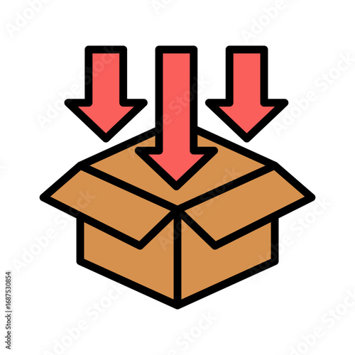 Packaging Icon Vector Illustration Color Version