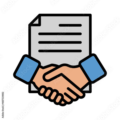 Agreement Icon Vector Illustration Color Version