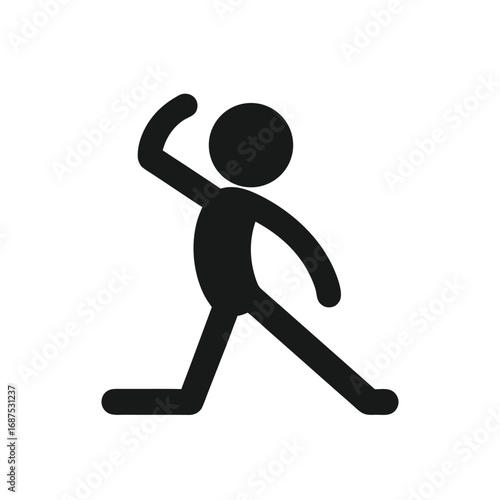 Man Stretching Yoga Exercise Icon