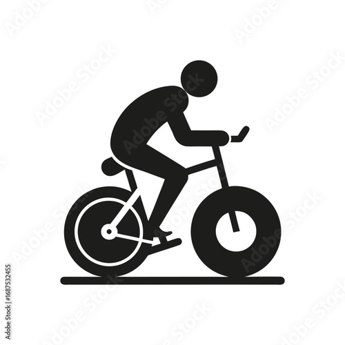 silhouette of a man riding bicycle