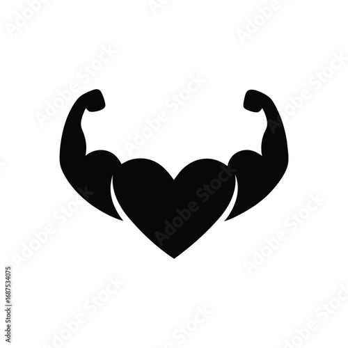 Muscular Heart icon, symbolizing a healthy and powerful cardiovascular system. 