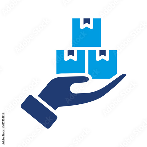 Supplier Icon Vector Illustration Blue Version