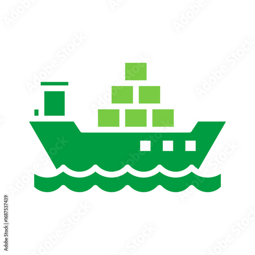 Shipping Icon Vector Illustration Green Version
