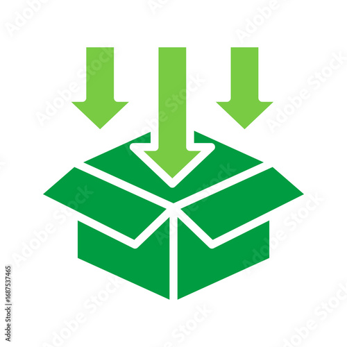 Packaging Icon Vector Illustration Green Version