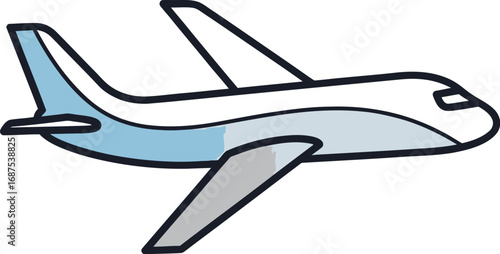 Airplane Icon, Travel Airplane Illustration, Flight Icon Design, Airplane Clipart, Cartoon Airplane Graphic