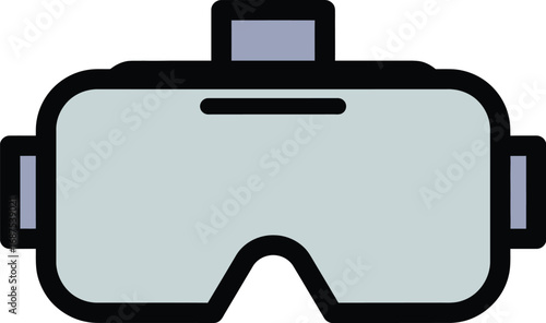 VR Headset Icon, Virtual Reality Glasses, Digital Glasses Icon, VR Goggles Illustration, Metaverse Technology Symbol