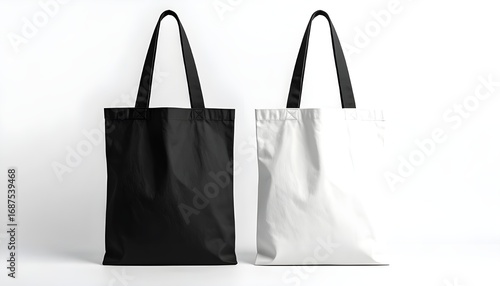 Eco-friendly fabric tote mockup, soft cotton with long handles