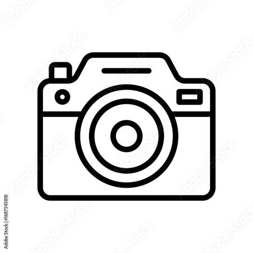 Camera Icon Vector Illustration Line Version
