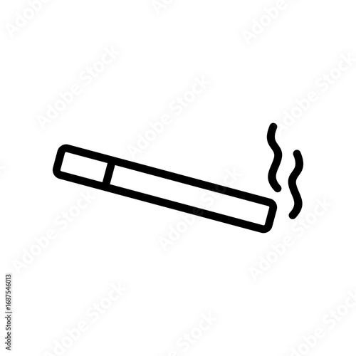 Cigarette Icon Vector Illustration Line Version
