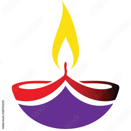 Lit Lamp: A vibrant depiction of a traditional lamp illuminates the scene with its bright flame, embodying the spirit of the festival with a sense of warmth and serenity.