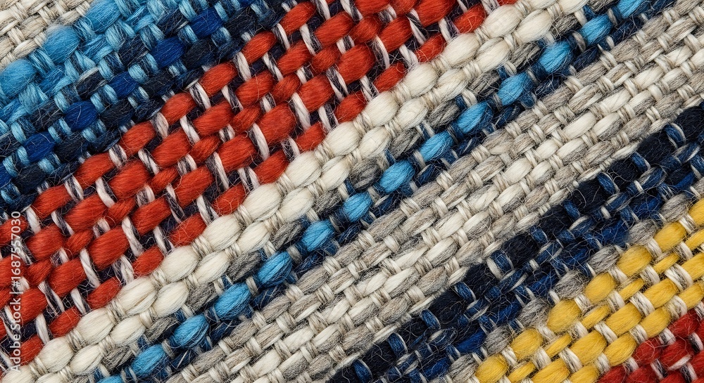 Fototapeta premium Colorful Woven Textile Texture.