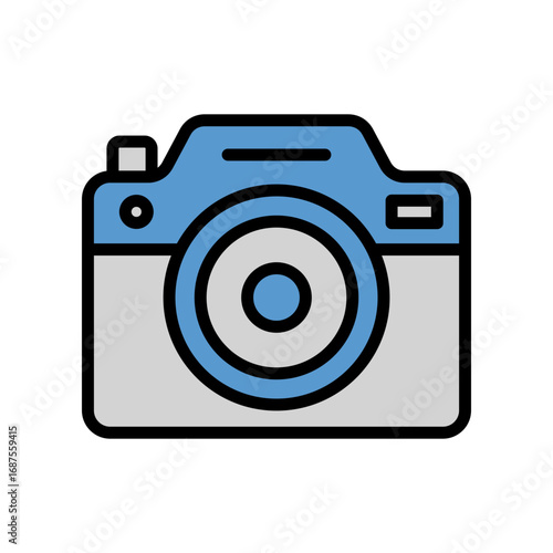 Camera Icon Vector Illustration Color Version